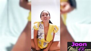 Hot masturbation after outdoor posing and big tits teen Joon Mali pleased herself - 15 image