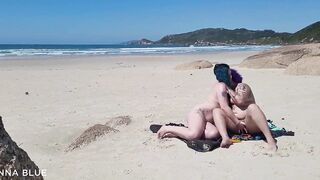 Two Lesbians Naked On The Beach Kissing Each Other - 14 image