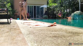 Nude Pool Party at Villa in Pattaya - Amateur Russian Couple - 2 image