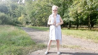 MILF Jenny Masturbating in Park - 2 image