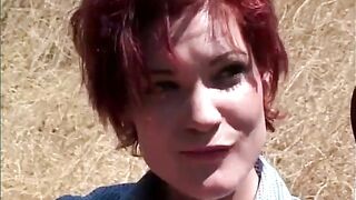 Colored hair slut fucked outdoors - 2 image