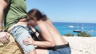 I show my tits in public and give a blowjob to a stranger in Ibiza - 13 image