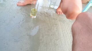 pissing into glasses and drinking own plus each others pee - 6 image