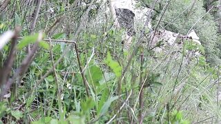 My first Public undressing and pussy masturbation. Erotic nature walk by the lake - 2 image