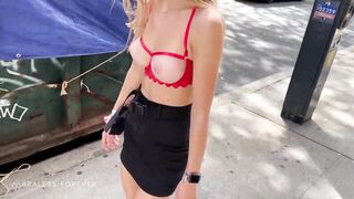 Shan exposing her big tits in public - 9 image