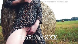 Exhibitionist Girl, Masturbating on the Field, Flashing in Public Exposing My Breasts Elsarixterxxx - 7 image