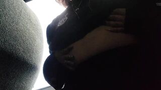 Flashing my tits in a Bus pt 2 - 3 image