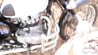 Outdoor anal sex with James Bong's girl on the motorbike. Pussy 0% - 5 image