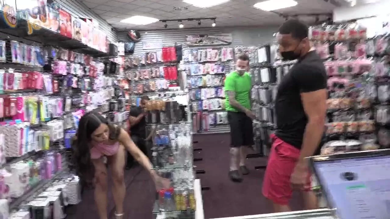 What happens when Jasmine Wilde dresses like a slut and walks into a sex shop? watch online image