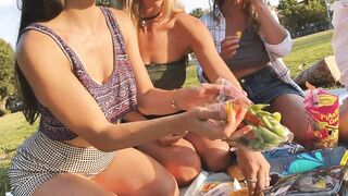 Risky public flashing - Picnic in the park with friends - 7 image