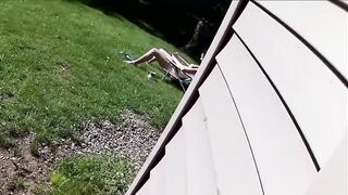 Caught neighbor touching herself and she lets me watch and cum on her - 2 image