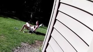 Caught neighbor touching herself and she lets me watch and cum on her - 8 image
