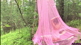 Cute Girl Blowjob Dick and Doggystyle Outdoor in the Tent - 1 image