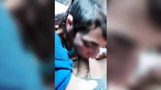 I suck my partner's cock in the car - 4 image