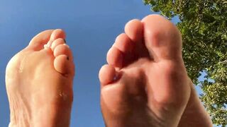 Mistress Lara and Domiatrix Nika show their beautiful feet - 10 image