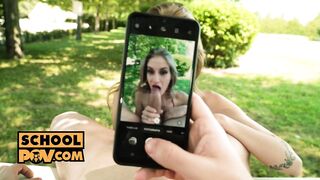 POV - Tiffany Tatum gobbles your dick in outdoor POV scene - 11 image