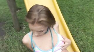Playful teen strips and touches herself - 3 image