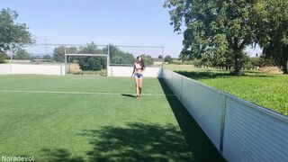 Blowjob on the Soccerfield! - 1 image