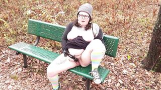 Bbw Squirting On The Nature Trail - 14 image