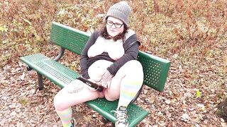 Bbw Squirting On The Nature Trail - 15 image