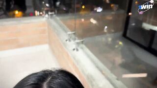 I GIVE THE DELIVERY MAN A BLOWJOB ON THE BALCONY OF MY APARTMENT-AMBAR PRADA - 2 image