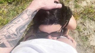 Deep Blowjob and Unexpected Sex Outdoors by the River! POV! - 4 image