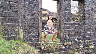 Nude in abandoned mill and peeing - 13 image