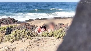 NUDIST BEACH BLOWJOB: I show my hard cock to a bitch that asks me for a blowjob and cum in her mouth. - 14 image