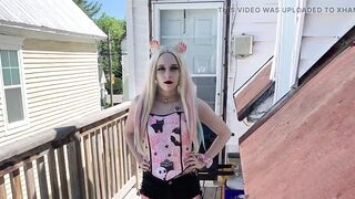 Emo Girl Showing Her Outfit - 6 image