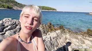 Ersties - Adorable Annika Fingers Herself On a Beach in Croatia - 8 image