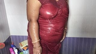 Sexy mom taking shower in Birhroom - 1 image