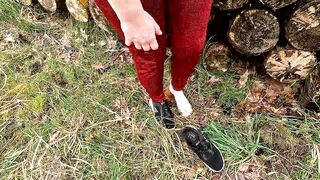 Just banging the pussy hard in the forest - 6 image