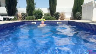 Deepthroat and intense fuck for young pool boy of the hotel - 1 image