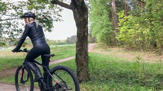The hottest bike ride ever! Pissed on and fucked hard in the ass...! Daynia - 1 image