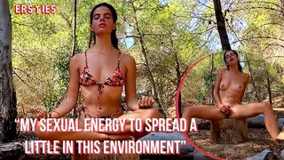 Ersties - Dina Connects With Nature While She Masturbates - 1 image