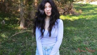 Influencer Running from a Bear Sucks my Dick to Rescue Her - 2 image