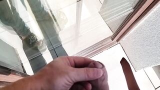 a stranger looks at a naked woman from the balcony in a hotel, she is masturbating, she comes out to him and helps him - 11 image