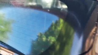 I undress while washing the car at the car wash, showing my tits and pussy in public - 10 image