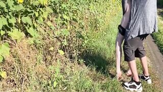 I Fucked a Stranger Young Woman Outdoor in the Field - Cum on Ass - 10 image