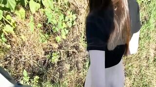 I Fucked a Stranger Young Woman Outdoor in the Field - Cum on Ass