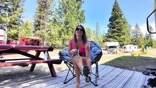 VERY RISKY MASTURBATION AT THE CAMPGROUND. Almost caught by the ranger - 4 image