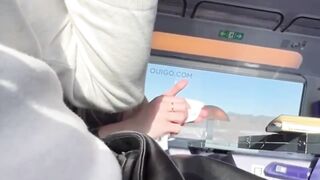 Risky blowjob on a TRAIN full of passengers!!! PUBLIC SEX!!!