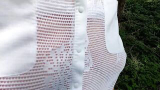 Slapping her white tits red in the wood - 2 image