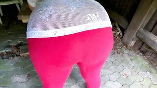 Slapping her tits, ass and naked vagina in the cabin - 2 image
