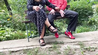 Curvy mother in law gets my cum outdoors - 12 image