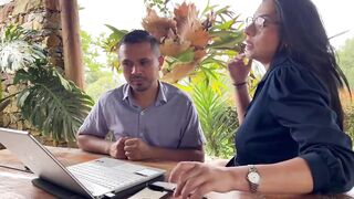 Horny boss fucks a pregnant woman so as not to fire her PART 1 - 4 image