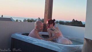 Hot tub sunrise blowjob - 1 image