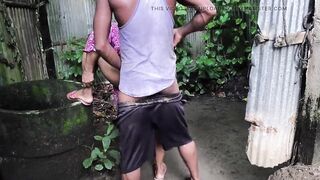 I see my aunty cleaning the yard, I hugged her and started fucking - 8 image