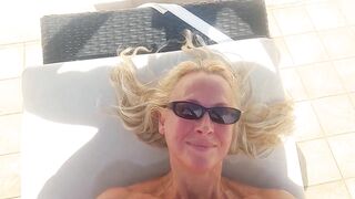 Beautiful blonde amateur mature wife enjoys outdoor sex - 12 image