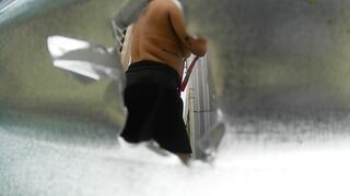 Woman recorded in outdoor booth (IN PUBLIC) - 12 image